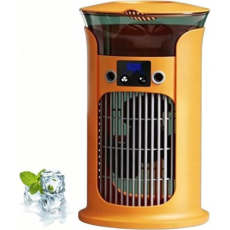 Ventilador/enfriador de aire portátil sin aspas con depósito de agua de 880 ml，3 velocidades (1/5)