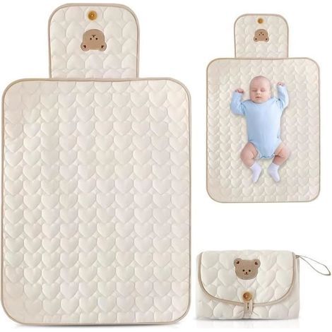 Portable Coussin a Langer: 70 x 50 cm Matelas a Langer de Voyage, Baby'ness Matelas à Langer, Tapis à Couches Portable (1/4)
