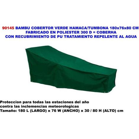 bambu cobertor verde hamaca-tumbona 180x76x80 cm polie.recubr.pu
