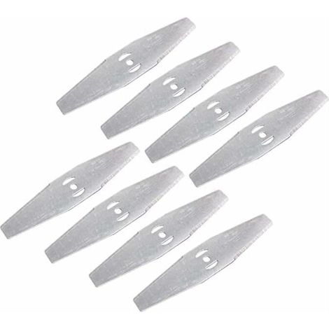 XEPHO Coupe Bordure Lame De Rechange, 16Pcs Lames Métal Coupe Bordure, Lame Tondeuse à Gazon Universelle, pour Coupe Bordure sans Fil Garniture De Jardin,Metal Blade