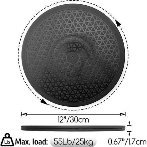 Plateau tournant robuste de 30,5 cm avec roulements à billes en acier pour écrans plats, ordinateur, TV, haut-parleurs, bonsaï, statue, organisateur d'armoire (1/3)