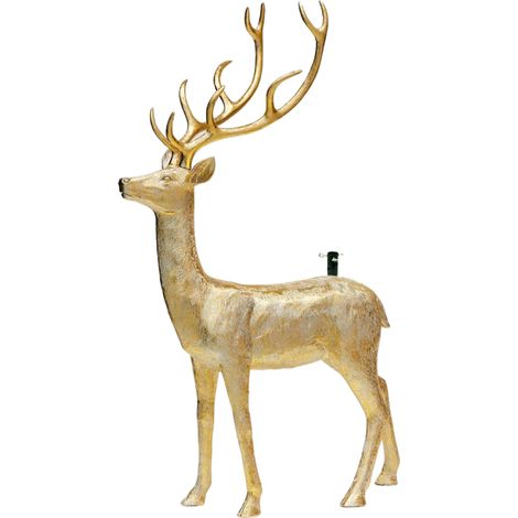 Base per albero di Natale a forma di renna d'oro, decorazione per interno -Renna eretta - 214 cm (1/2)