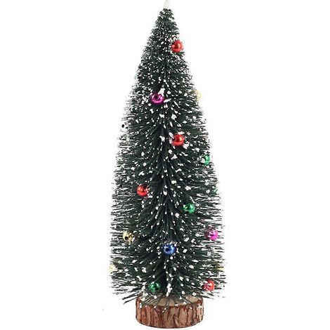 Guirlande de cèdre verte, décorations de Noël, perles floquées, mini sapin de Noël, ornement de Noël de bureau, petit sapin de Noël (1/5)