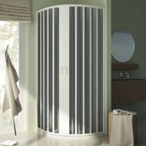 Box doccia semicircolare in pvc modello colibri sfera plus h.188 cm 90-70 x 90-70 - spazio ingresso max 91 cm FORTE