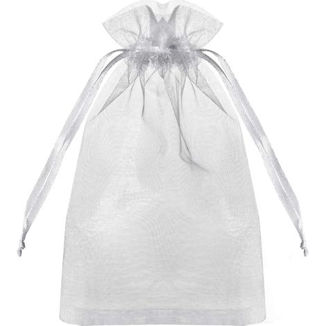Sac Organza - 4 x 6 Pouces - Cordon de Fermeture - Pour Bijoux Cadeaux Fêtes Mariages - Lot de 100 Pièces (1/5)