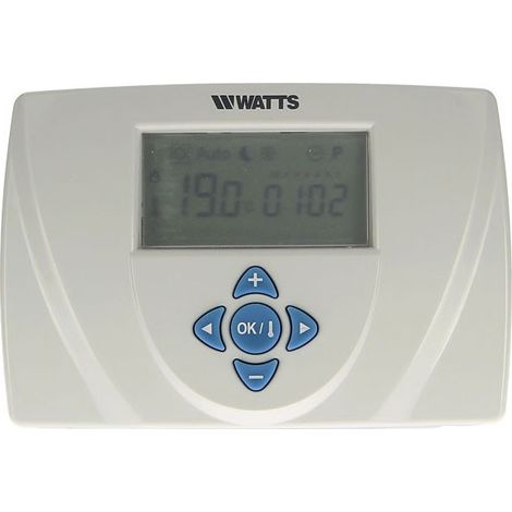 Watts – Thermostat d'ambiance filaire programmable MILUX 2 – Écran digital LCD – Système de contrôle intelligent de la température – 2 fils