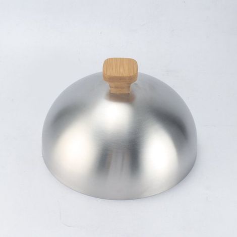 Küchenuhr aus Edelstahl, 20 cm – spritzwassergeschützt, Bambusgriff, für Steaks und Gemüse (1/5)