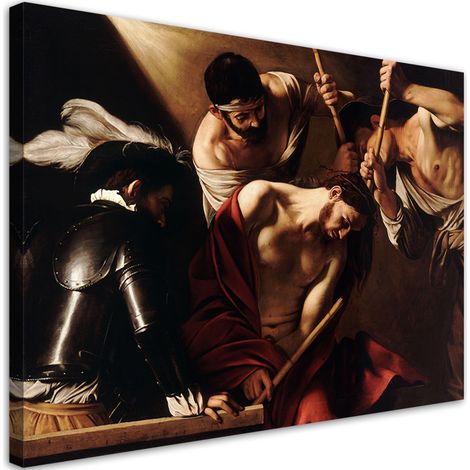 Tableau sur toile Couronnement d'épines - Le Caravage 60x40 (1/5)