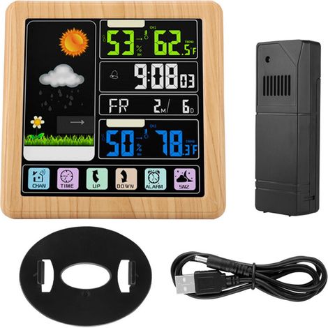 Zoternen TS-3310 Multifonction de l'horloge météo sans fil à écran tactile complet (1/5)