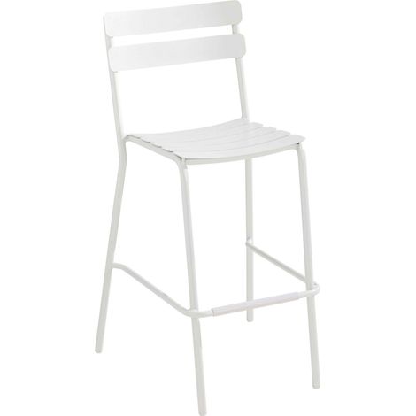 Chaise haute de terrasse blanche (1/5)