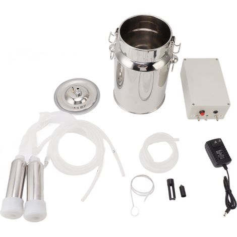 Trayeuse électrique pour vaches, aspiration pulsée, tuyau silicone, panier inox, 7L, 100-240V, prise US (1/5)