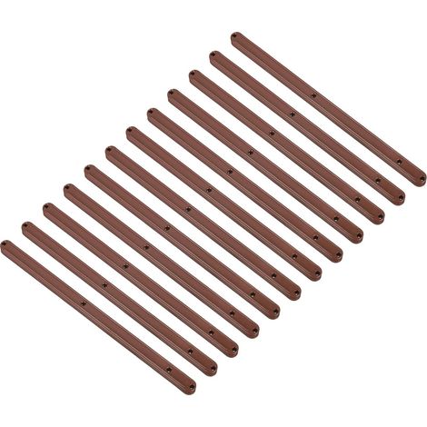 Glissières de Tiroir, 12 Pièces 300mm - Glissières de Tiroir en Plastique, Rails de Guidage Rainurés Montés sur le Côté pour Tiroirs de Meubles de Chevet Armoires Commodes (Marron) (1/5)