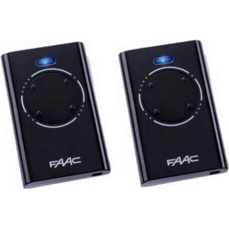 Télécommande Portail - 868,35 MHz - Compatible Systèmes FAAC XT4 SLH LR - Double Canal - Lot de 2