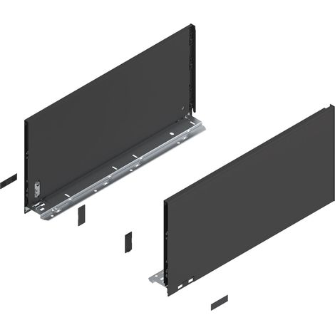 BLUM LEGRABOX pure SET Höhe F, BLUMOTION S, 40Kg, NL 400, Carbonschwarz (1/5)