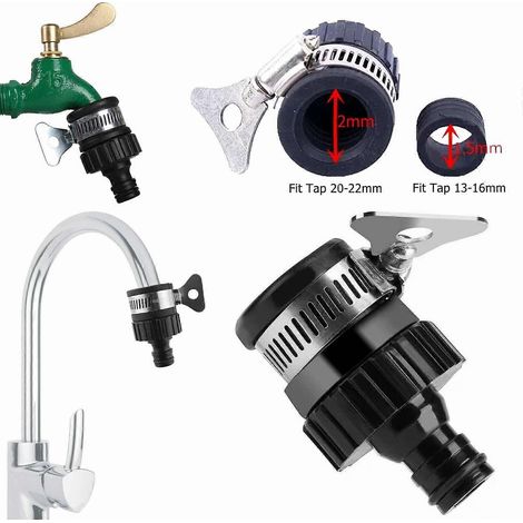 Raccord universel pour robinet, compatible avec tuyau d'arrosage, mitigeur et adaptateur pour cuisine et salle de bain. (1/5)