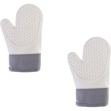 Gant Cuisine,1 Paire Gants de Cuisine en Silicone,Gants de Four Résistant à La Chaleur jusqu'à 300 ℉, Gants de Cuisine Antidérapants pour Grillades,Cuisine, Four, Micro-Ondes (1/5)