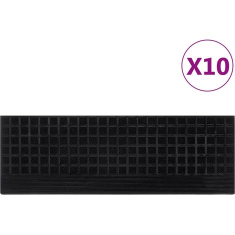 Stufenmatten 10 Stk. 25x75 cm Gummi