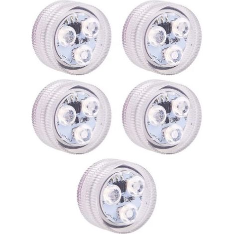 Ensemble de 6 projecteurs LED submersibles pour piscine Fokelyi, IP68, multicolores, avec télécommande, 3 x 3 x 1,5 cm