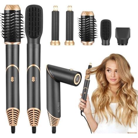 5-en-1 Air Styler Dry-hair Boucleurs Auto-Wrap,Brush Thermal Brushing with 5 Accessories, Brush Soufflante