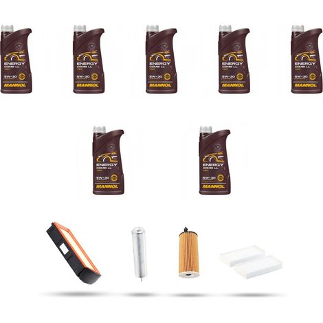 Kit tagliando 4 FILTRI e 7L OLIO compatibile con Bmw serie 6 (F12, F13) 640d 230kw dal 2011 (1/5)