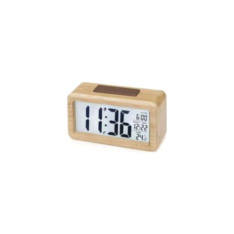 Sveglia digitale, orologio digitale LCD con visualizzazione di data e temperatura, funzione snooze, orologio digitale alimentato a batteria