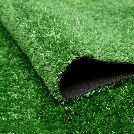 Gazon synthétique extra dense, pour intérieur et extérieur, 15 mm x 0,5 x 2 m, vert militaire (1/5)