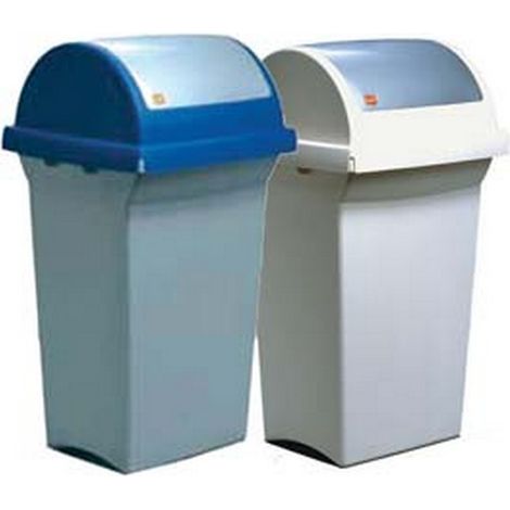 BIDONE CON COPERCHIO BASCULANTE LT.50 BIANCO ICS