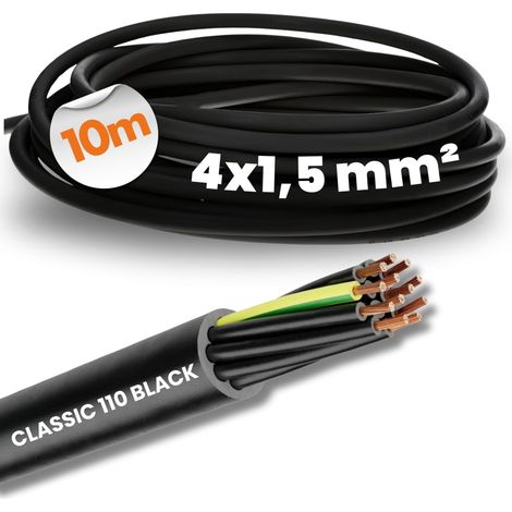 LAPP 1120309 ÖLFLEX CLASSIC 110 CÂBLE DE TERRE NOIR 0,6/1 KV 4 G 1,5 MM 10 M