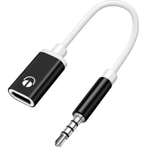 Câble adaptateur USB-C femelle AUX pour casque et câble audio mâle 3,5 mm