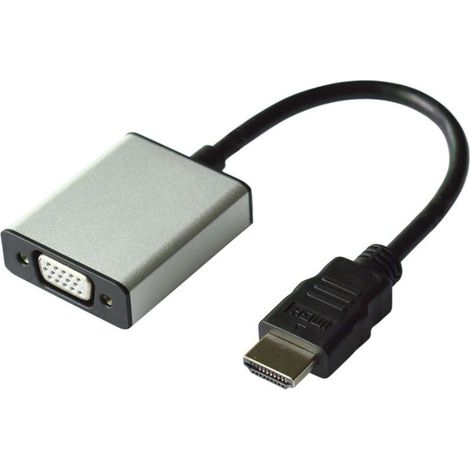 ADATTATORE HDMI-VGA 2K M/F + AUDIO 1920x1080/1200 @60Hz CON CAVO 015MT