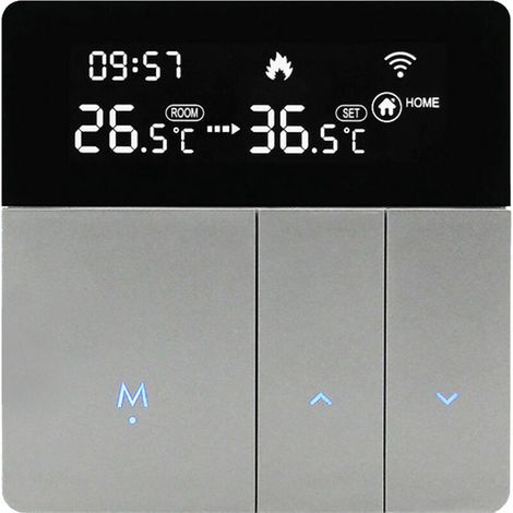 Thermostat intelligent WIFI avec écran LCD Thermostat de radiat intelligent APP et commande vocale Contrôl de température constante intérie Antigel Thermostat programmable numérique (i8HGB) (1/5)