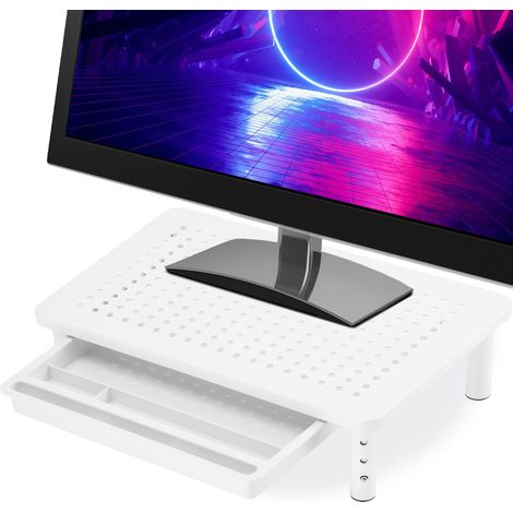 Soporte para monitor de portátil NANKIN blanco con cajón