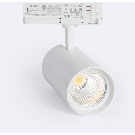 Spot LED sur Rail Triphasé 40W d'Angelo Blanc 5000K 50º Blanc froid 5000K