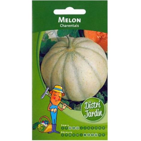 Graines de Melon Charentais - DISTRI JARDIN - Mélange de graines - Fruit rond - Chair orange - Parfumée