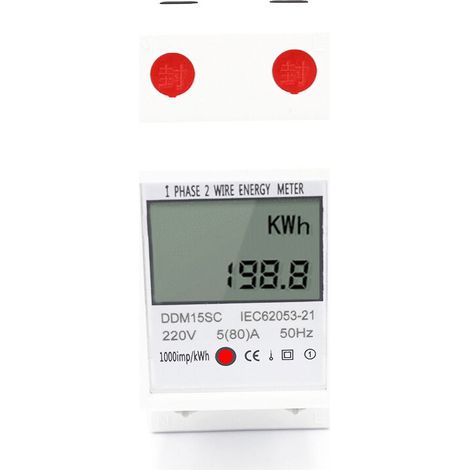 Compteur D'énergie électrique, Moniteur De Consommation D'énergie, 5-80A 220V 50Hz (1/5)