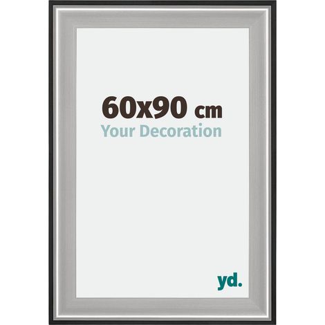 yd. - Cadre photo 60x90 - Noir Argent Poli - Bois - Birmingham (1/5)