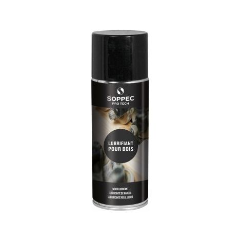 Soppec – Lubrifiant pour bois SANS silicone 400 ml – Antistatique – Réduit la friction – Entretien machines à bois