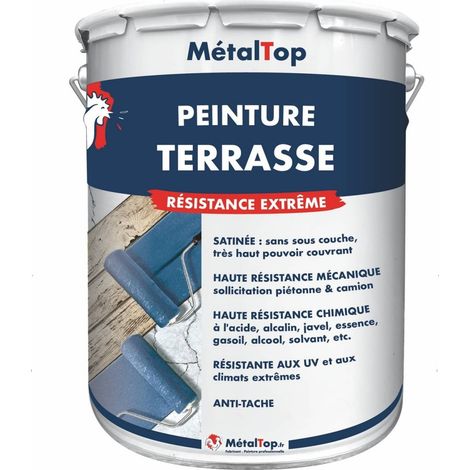 Peinture Terrasse - Rouge basque - RAL 3004 - 5 L - Métaltop