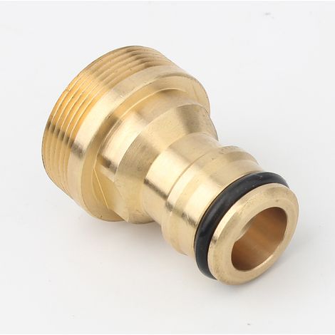 Connecteur de Robinet, Raccords de Robinet en Laiton Durables, Connecteur de Robinet de Cuisine, pour Raccord de Tuyaux Outils de Jardin Tuyaux Flexibles Accouplement (Laiton) (1/3)