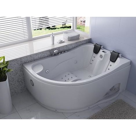Bagno Italia Vasca da bagno idromassaggio 180x120 cm 31 idrogetti doppia pompa airpool e whirlpool (1/5)