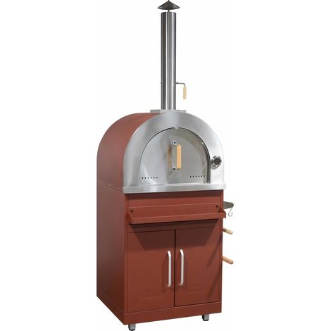 Meuble four à pizza pour cuisine d'extérieure brique