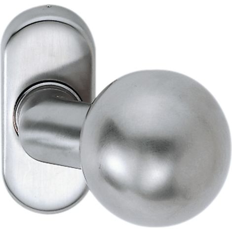 Profiltür-Knopf 2033/4010 Alu. F1 Aufnahme 8mm gekr. (1/4)