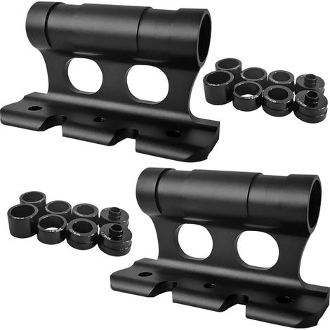 Support De Fourche De Vélo (Lot De 2) - Adaptateur D'Axe Traversant à Dégagement Rapide En Aluminium Pour Barres De Toit Camions Et Camping-Cars (8 Pour Axes M5/M12/M15) 110 Mm (1/5)