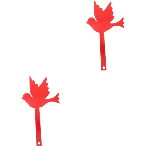 Lot de 2 décorations boîte aux lettres en forme d'oiseau, accessoire jardin (1/5)