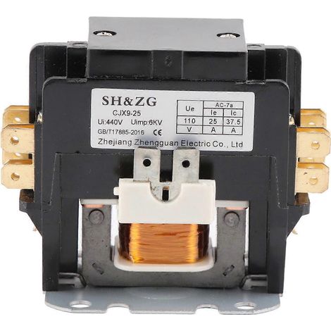 AC-Schütz CJX9 25 2P Silberlegierungskontakt, flammhemmendes PP-Gehäuse, 25 A Klimaanlagenkontakt