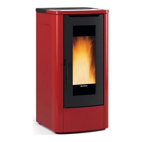 Poêle à granulés canalisable - EXTRAFLAME Teorema Plus 5.0 12 kW Bordeaux