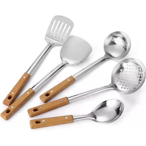cuchara, cucharón, colador de arroz de mango largo, espumadera, cuchara de cocina, cuchara para remover, utensilios de cocina