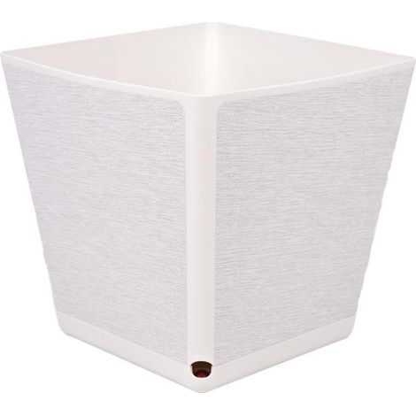 maceta o macetero gama textil cuadrada color blanco pp 180 x 180 x 180 mm 3,7 l caja 4 unid. (1/4)