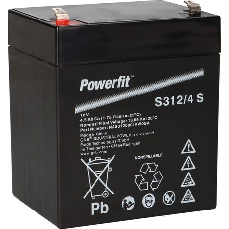 Exide Powerfit Bleiakku AGM 12V 4,5Ah S312/4 S (1/5)