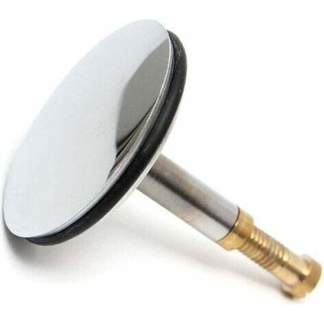 Bouchon de Baignoire Universel Ø 43 mm, Bouchon de vidange en Laiton avec Surface chromée, antirouille, pour Le Drainage habituel de la Baignoire, Hauteur réglable 50-55 mm (1/4)